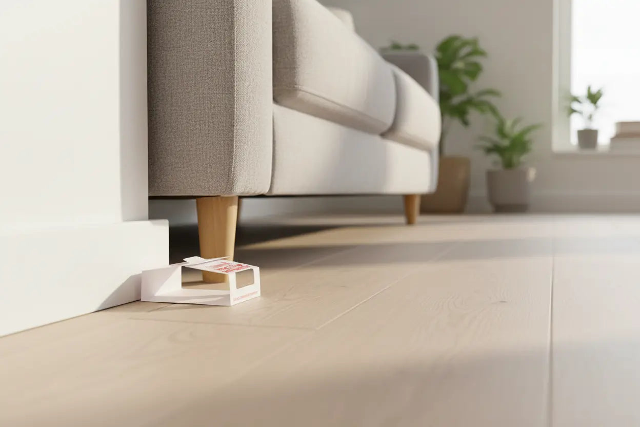 Catchmaster tunnelfelle under sofa